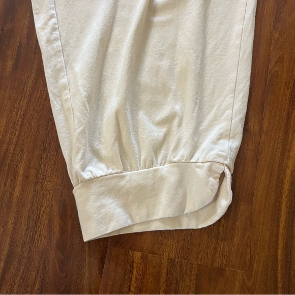 AnyBody Lounge Cozy Knit Split Cuff Joggers in Warm Sand size 1X - Picture 4 of 9